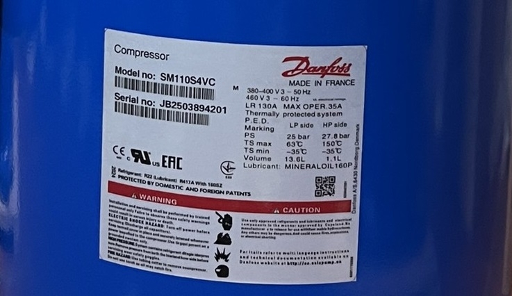 Máy nén sm110s4vc-máy nén xoắn ốc danfoss
